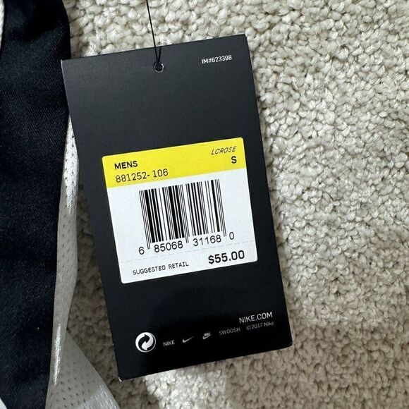 Nike Dri-Fit Untouchable Speed Lacrose T-Shirt NWT Men's Small White V Neck - Picture 4 of 10